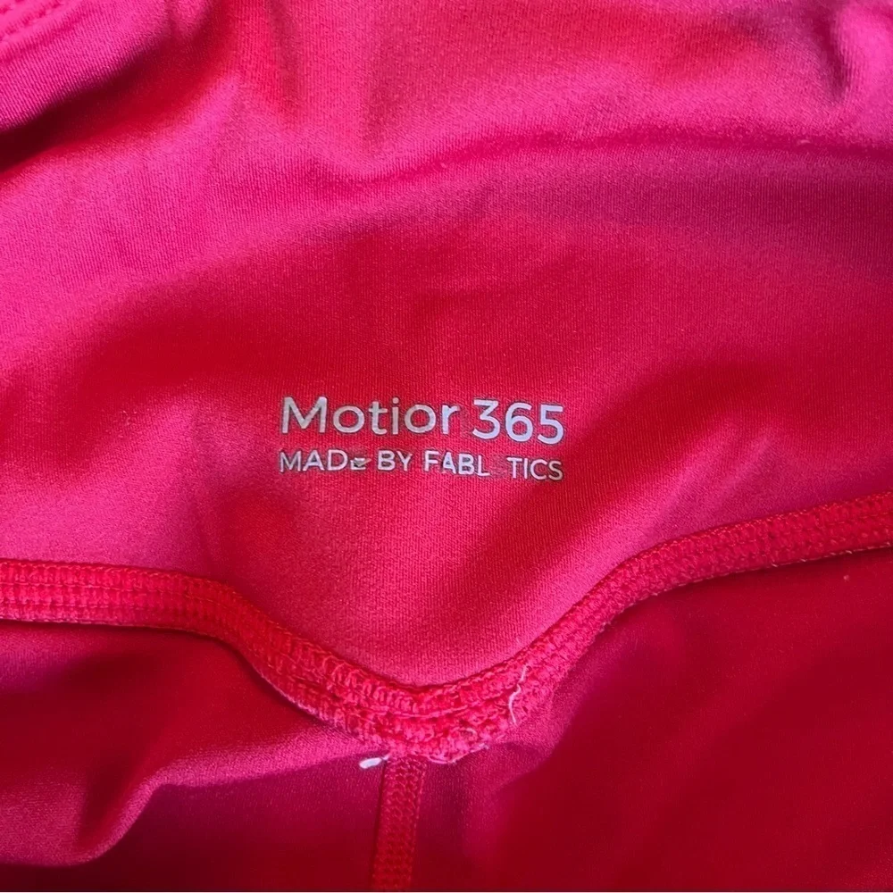 Fabletics Red Trinity Motion 365 High Waisted Leggings Size S
